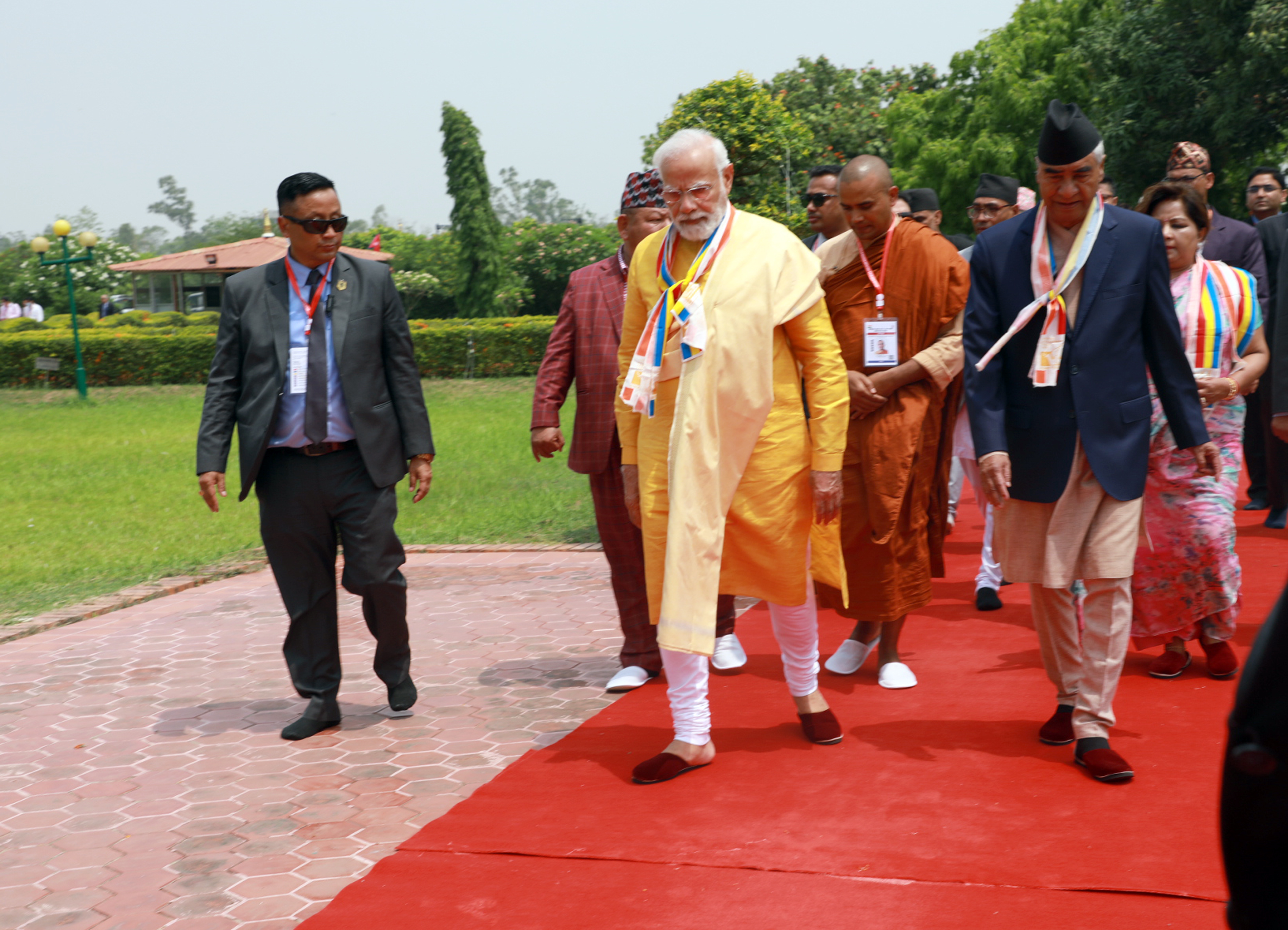 लुम्बिनीमा भारतीय प्रधानमन्त्री नरेन्द्र मोदी 